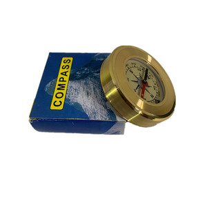 Bussola per esterni nautica rotonda liquida portatile in metallo ottone - Product Image 5