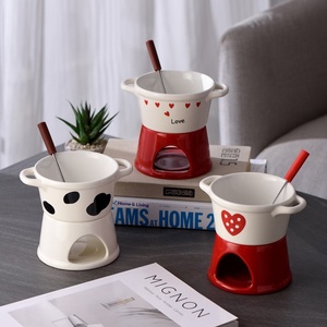 Olla de Porcelana Creativa con Doble Asa para Calentar Sopa, Chocolate y Queso, Apta para Lavavajillas y Microondas - Product Image 1