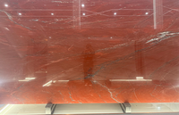 Grande dalle de marbre rouge naturel polie, matériau moderne pour murs et sols, importé de Chine