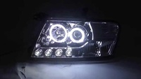 Vente flash - Mise à niveau des phares à LED Angel Eyes pour Mitsubishi Pajero V73 V77, phare avant, phare 2000-2012
