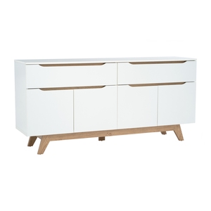 Stylish White Oak Colour MANDO 1.6M Sideboard Two-Tone Buffet Cabinet with Large Storage for Modern Dining Room and Living Area - Product Image 1