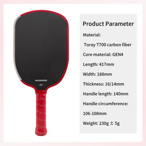 ไม้พายพิคเคิลบอล Agassi Pro 14 มม. 16 มม. จุดตีกว้าง รุ่น GEN4 โฟม TFP คาร์บอนไฟเบอร์ Toray T700 ขึ้นรูปด้วยความร้อน - Product Image 6
