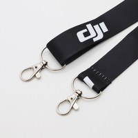 Cordones de doble gancho de baja cantidad mínima (MOQ) con transferencia térmica, cordones cruzados para control remoto, correa ajustable para el cuello con logotipo personalizado