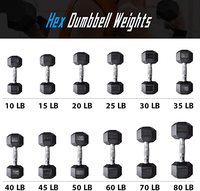 Ensemble d'haltères hexagonaux en caoutchouc Coosport Fitness, équipement de musculation, haltères en fonte, 5 kg, 20 kg, 30 kg