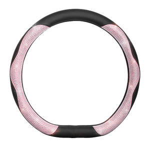 Cubierta para volante de coche con personalidad, conjunto universal con incrustaciones de diamantes para las cuatro estaciones, accesorios interiores encantadores para mujer - Product Image 2