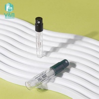 YAN botol kaca silinder Mini bening Lucu 1ml 2ml botol penyemprot sampel parfum grosir harga murah kemasan laris