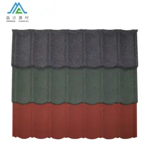 Red Stone Coated Wholesale Corrugated Metal Roofing Sheet, Eaves Tiles Metal Roofing Material