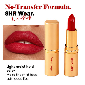 Lápiz Labial Mate Dorado, Lápices Labiales Veganos al por Mayor, <span class=keywords><strong>Maquillaje</strong></span>, Lápiz Labial Impermeable, Marca Privada - Product Image 3