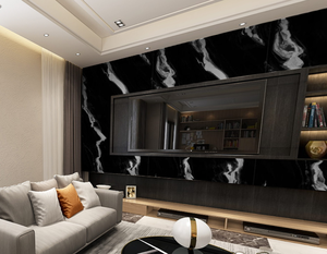 Kaisheng JWT60121-Y nero marmo interno soggiorno <span class=keywords><strong>sfondo</strong></span> PVC pellicola di laminazione in PVC pellicola laminata con PET marmo - Product Image 2