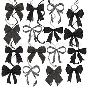 Nuevo Banner con <span class=keywords><strong>Letras</strong></span> '<span class=keywords><strong>Feliz</strong></span> <span class=keywords><strong>Cumpleaños</strong></span>' con Lazo Negro Brillante, Decoración para Fiestas de Mejores Amigas, Fondo para el Hogar, Baby Shower - Product Image 2