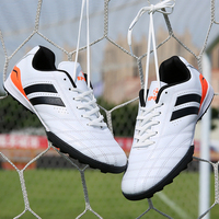 Chaussures de football à prix spécial pour hommes et femmes, crampons TF antidérapants, pour élèves du primaire et du collège, enfants, tige en cuir synthétique