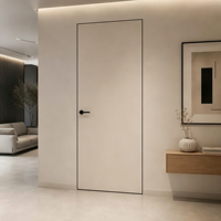 Porte intérieure en MDF avec placage en bois naturel, isolation acoustique pour appartement, villa - Design moderne, OEM personnalisé, chambre à coucher, salon