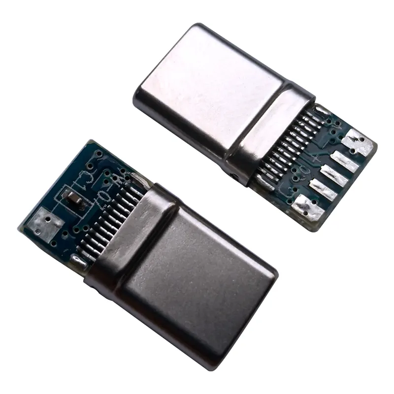 Conector USB hembra de TYPE-C personalizado, PCB, 24 Pines, macho, USB-C, tipo C