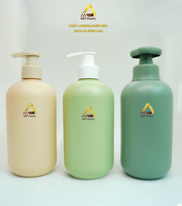 ขวดพลาสติกทรงกลม HDPE 500มล. สำหรับแชมพูโลชั่นน้ำยาทำความสะอาดผิวหน้าโลโก้ตามสั่ง - Product Image 3