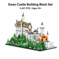Château de Neuschwanstein Modèle 88188, Ensemble de blocs de construction, 800+ blocs, Jouet éducatif d'assemblage, Plastique ABS