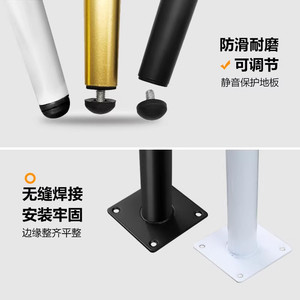 Straight Cone Furniture <b>Legs</b> Carbon Steel Heavy Duty Industrial Style <b>Sofa</b> Table Cabinet Support - Product Image 4