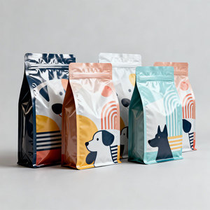 Sacs d'emballage <span class=keywords><strong>pour</strong></span> aliments <span class=keywords><strong>pour</strong></span> animaux de compagnie en PE imprimés sur mesure, fond plat et fermeture éclair réutilisable, <span class=keywords><strong>grande</strong></span> taille 2 kg 5 kg 10 kg 15 kg <span class=keywords><strong>pour</strong></span> chiens et chats - Product Image 1