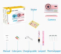 D101 Kinderprintcamera - Direct printen met dubbele camera's en 2,4-inch high-definition video voor cartoon speelgoed