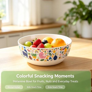Bol à fruits en mélamine coloré et amusant, grande capacité, plat de service pour la maison et la cuisine, sans dropshipping - Product Image 1