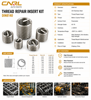 RuiLi China Fastener 316/316L Stainless Steel Thread Repair Sleeve Coiled Helical Sleeve Thread Insert Fastener Product Category