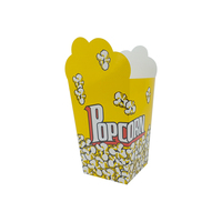Boîte à pop-corn miniature de marque de couleur unie en papier carré de 1000ml