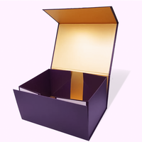 Boîte cadeau magnétique rigide en carton recyclable sur mesure, avec gaufrage, design pliable de luxe, couvercle magnétique, biodégradable