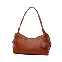 Sac à bandoulière en cuir souple pour femme, sac à main demi-lune rétro grande capacité pour le travail et le shopping