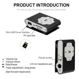 เครื่องเล่น MP3 แบบคลิปโลหะไม่มีหน้าจอ พร้อมโลโก้สั่งทำ สำหรับกีฬา ฟิตเนส และของขวัญส่งเสริมการขาย - Product Image 3