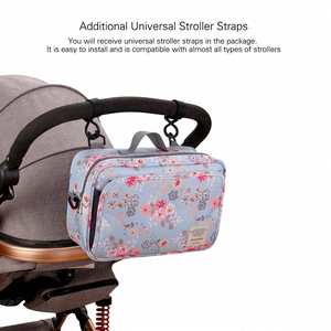 Borsa passeggino porta passeggini universale regolabile appesa borsa per <span class=keywords><strong>pannolini</strong></span> per mamma Organizer passeggino - Product Image 2