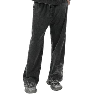 FOXA Pantalon de survêtement large pour homme, coupe oversize, délavé à l'acide, style baggy, décontracté, rétro Y2K, 100% coton respirant - Product Image 1