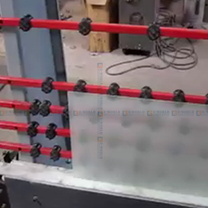 Durable in Use Heavy Duty Vertical Glass <b>Sandblasting</b> Machine for Architectural Facade Curtain Wall Panels - Product Image 3