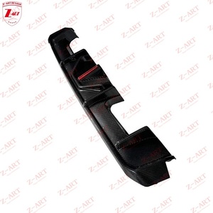 Diffuseur arrière en Fiber de carbone sec Z-ART 2021 + avec LED pour BMW G80 G82 G83 lèvre arrière en Fiber de carbone préimprégnée pour BMW M3 <span class=keywords><strong>M4</strong></span> menton de queue - Product Image 4