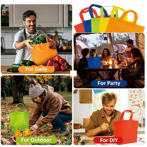 Bolsas de compras de tela no tejida reciclables con logotipo personalizado de alta calidad MOQ bajo para promociones - Product Image 6
