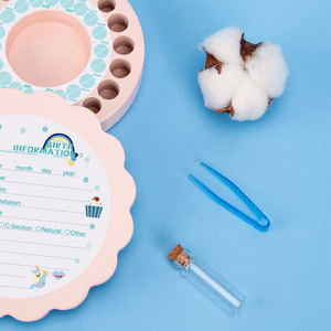 Personnalisé bois artisanat souvenir bébé <span class=keywords><strong>dent</strong></span> Macaron boîte <span class=keywords><strong>de</strong></span> rangement support dents économiseur dessin animé Animal cadre boîtes pour enfants garçons filles - Product Image 6