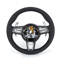 Volant en cuir noir élégant sans boutons pour Porsche 911 991 992 Cayenne 958 987 Boxster 986 Panamera 970 Taycan Macan