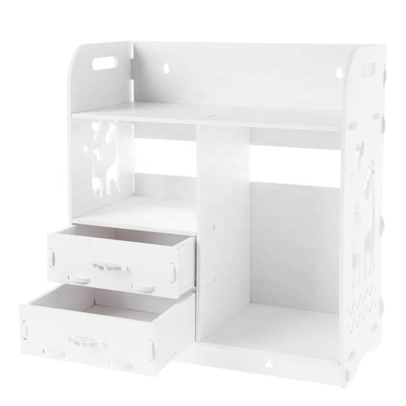 Регулируемый Настольный органайзер для хранения, красивая белая деревянная полка для книг, несколько уровней в ящиках, для офиса