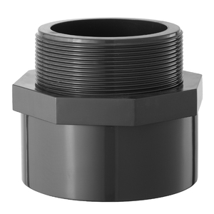 Phụ kiện đường ống uPVC tiêm nam Adapter DIN tiêu chuẩn PVC carton OEM ép phun keo PVC kết nối - Product Image 1