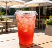 Gobelets en plastique jetables transparents sans BPA, réutilisables pour boissons froides, café glacé, smoothies, jus, gobelets à emporter pour restaurant