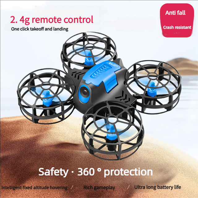 EPT New Mini RC Drone Colorful LED Lights Fixed Height Remote Control Toy Light-Up Flying Quadcopter Saucer