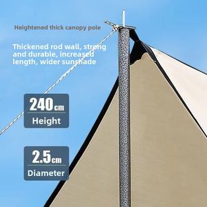 キャンピングギア韓国日本市場アイアンオックスフォードフレキシブル3000シリーズキャンピングサンシェードテントタープスタンドポール - Product Image 4
