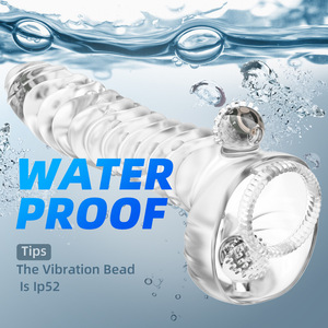 Manchon vibrant en cristal avec télécommande sans fil pour homme, simulation d'éjaculation retardée, pour adulte - Product Image 6