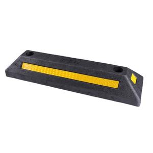 SMASYS Traffico Barriere Giallo Strisce Posto di blocco Parcheggio Auto In Gomma Ruota Tappo - Product Image 1