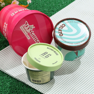 Gobelet en papier pour crème glacée personnalisé <span class=keywords><strong>avec</strong></span> couvercle 3oz 5oz 8oz Bol à crème glacée Congeler le <span class=keywords><strong>yaourt</strong></span> Utilisation personnalisée <span class=keywords><strong>avec</strong></span> logo imprimé - Product Image 1