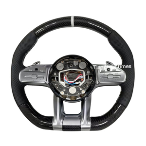 พวงมาลัยคาร์บอนไฟเบอร์ดัดแปลงสำหรับ <span class=keywords><strong>Mercedes</strong></span> <span class=keywords><strong>AMG</strong></span> GT CLS A E S C คลาส <span class=keywords><strong>C36</strong></span> G63 C43มล. SL W204 W213 W212 W205 W211 - Product Image 1