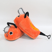 Pochita Plush Chainsaw Dog Demon Slippers Warm Anime Cotton Slippers for Men and Women for Autumn Winter