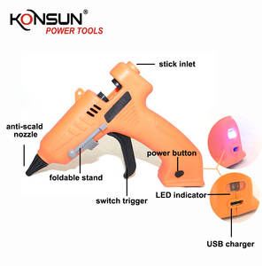 Kit de <span class=keywords><strong>Pistola</strong></span> de Pegamento Caliente Inalámbrica KONSUN de 3.7V |   Mini <span class=keywords><strong>Pistola</strong></span> de Pegamento de Calentamiento Rápido para <span class=keywords><strong>Manualidades</strong></span>, Reparaciones del Hogar y Hechas a Mano |   Bajo Voltaje Seguro - Product Image 4