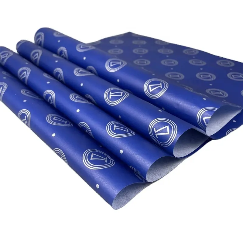 Custom Logo Oud Navy Tissue Wrap Papier Origineel Tissue Zijde Inpakpapier Met Logo Voor Kleding