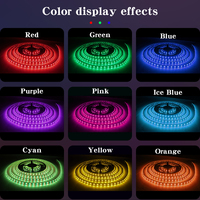 Bande lumineuse LED RGB 5050 flexible intelligente 110V 220V en silicone extrudé, éclairage extérieur personnalisé IP65 IP67 60 96 120 LED