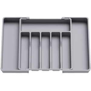 Expandable Utensil Tray Rectangular Standing Type Storage Organizer For Kitchen Drawer 800g Solid Color - Product Image 3