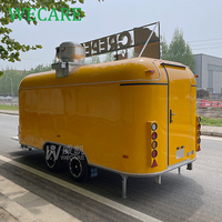 WECARE Café-restaurant mobile Bar à cocktails Remorque Camion à glaces Cuisine mobile Barbecue Hot Dog Pizza Nourriture Remorque entièrement équipée